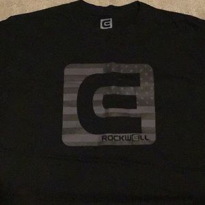 Rockwell MEN'S short sleeve tee USA Shirt Black Sz L NEW!